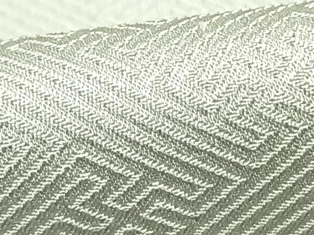 平和屋着物▽上質な色無地 単衣 紗綾形地紋 白花色 正絹