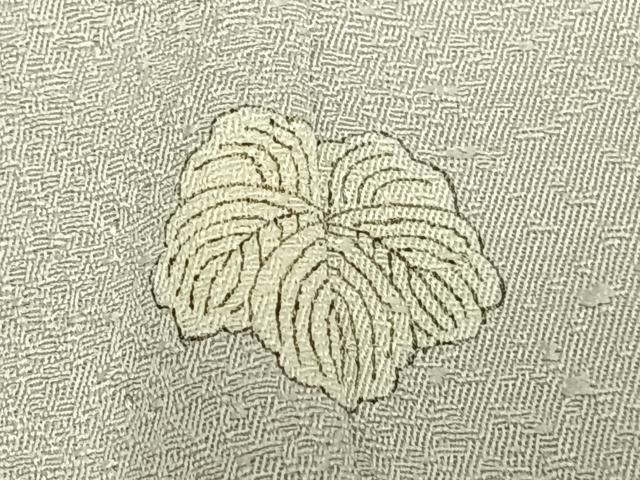平和屋着物▽上質な色無地 単衣 白花色 正絹 逸品 AABC4008fy