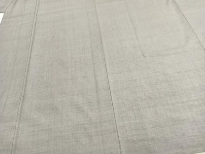 平和屋着物▽男性 本場結城紬 重要無形文化財 単衣 色無地 薄梅鼠色 正絹 逸品 AABC4010fy