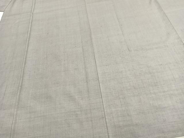 平和屋着物▽男性 本場結城紬 重要無形文化財 単衣 色無地 薄梅鼠色 正絹 逸品 AABC4010fy
