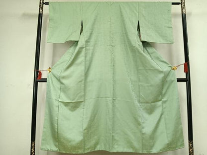 平和屋着物▽上質な小紋 単衣 唐草文 正絹 逸品 AABC4012fy