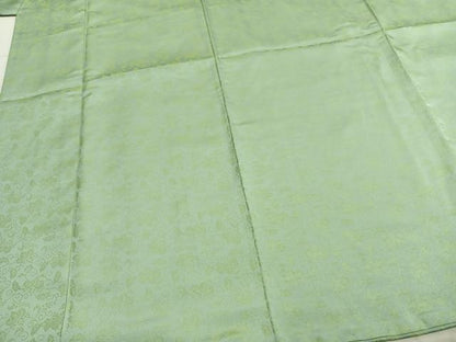 平和屋着物▽上質な小紋 単衣 唐草文 正絹 逸品 AABC4012fy