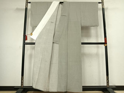 平和屋着物▽上質な小紋 単衣 幾何学文様 正絹 逸品 AABC4013fy