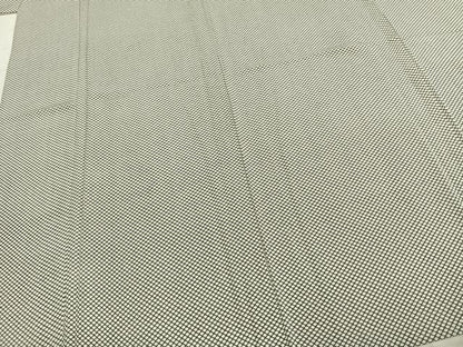 平和屋着物▽上質な小紋 単衣 幾何学文様 正絹 逸品 AABC4013fy