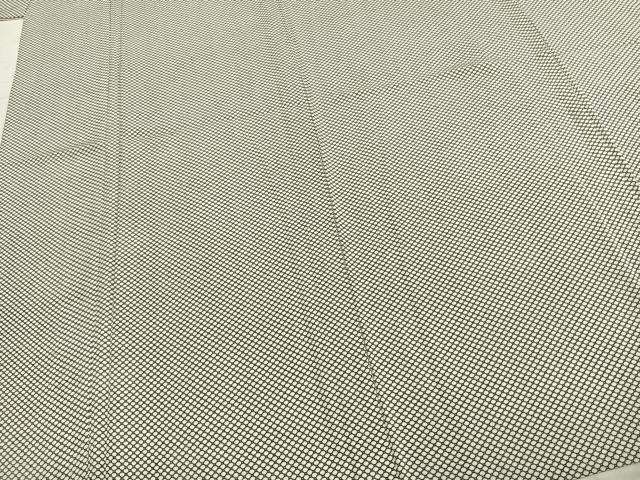 平和屋着物▽上質な小紋 単衣 幾何学文様 正絹 逸品 AABC4013fy