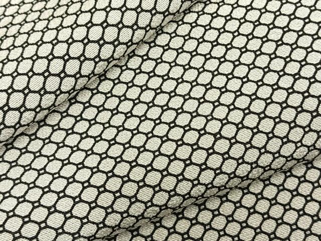 平和屋着物▽上質な小紋 単衣 幾何学文様 正絹 逸品 AABC4013fy