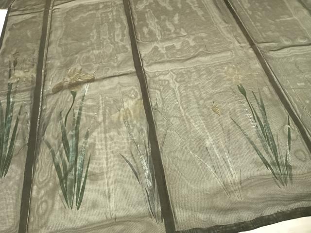 平和屋着物▽訪問着 無双 紗袷 紗×絽 草花文 金銀彩 正絹 逸品 AABC4015fy