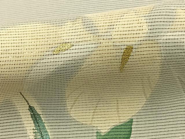 平和屋着物▽訪問着 無双 紗袷 紗×絽 草花文 金銀彩 正絹 逸品 AABC4015fy