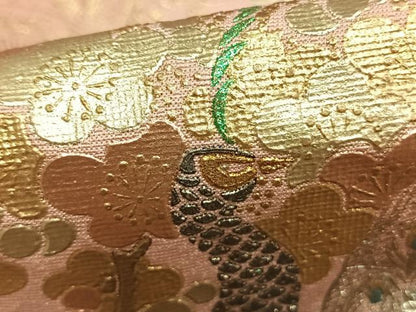 平和屋着物▽訪問着 単衣 孔雀花文 暈し染め 金銀彩 正絹 逸品 AABC4023fy