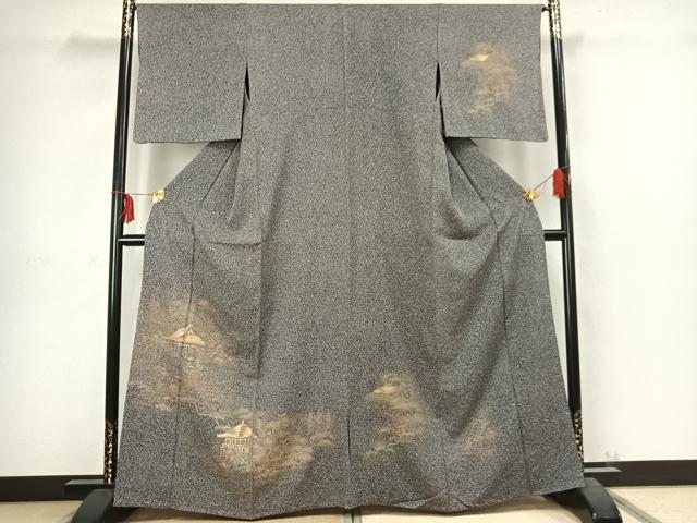 平和屋着物▽訪問着 単衣 風景文 正絹 逸品 AABC4024fy