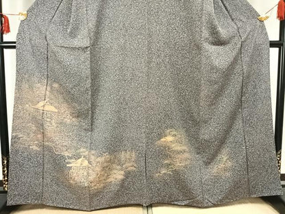 平和屋着物▽訪問着 単衣 風景文 正絹 逸品 AABC4024fy