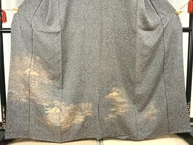 平和屋着物▽訪問着 単衣 風景文 正絹 逸品 AABC4024fy