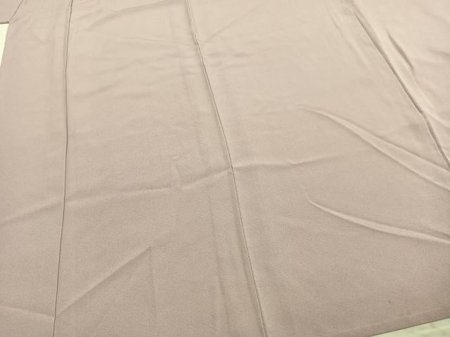 平和屋着物▽上質な色無地 単衣 鴇鼠色 正絹 逸品 AABC4025fy
