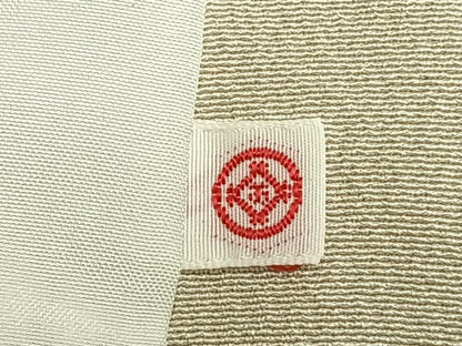 平和屋着物▽訪問着 単衣 作家物 草葉文 金彩 松坂屋扱い 正絹 逸品 AABC4026fy