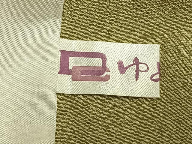 平和屋着物▽上質な色無地 単衣 若菜色 正絹 逸品 未使用 AABC4031fy