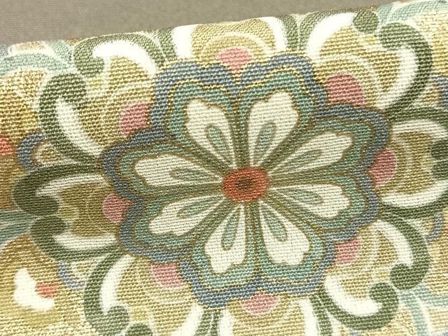 平和屋着物▽訪問着 単衣 吉祥花文 暈し染め 金彩 正絹 逸品 AABC4037fy