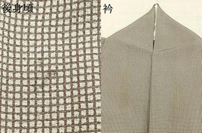 平和屋着物▽江戸小紋 単衣 角通し 正絹 逸品 AABC4041fy