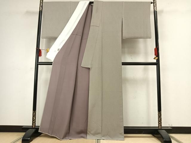 平和屋着物▽江戸小紋 単衣 角通し 正絹 逸品 AABC4041fy