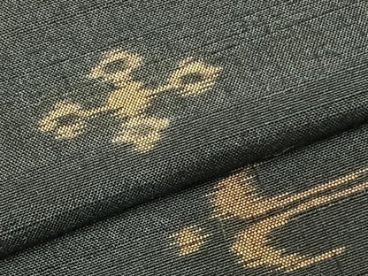 平和屋着物▽上質な紬 単衣 琉球絣 正絹 逸品 未使用 AABC4042fy