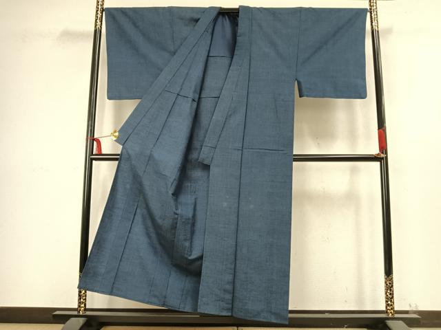 平和屋着物▽男性 紬 単衣 アンサンブル 霞文 正絹 逸品 AABC4052fy