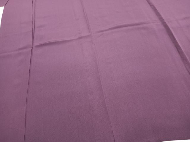 平和屋着物▽上質な色無地 単衣 茄子紺色 正絹 逸品 未使用 AABC4067fy