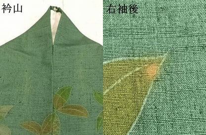 平和屋着物▽上質な紬 単衣 成り物 正絹 逸品 AABC4072fy