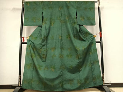 平和屋着物▽上質な紬 単衣 成り物 正絹 逸品 AABC4072fy