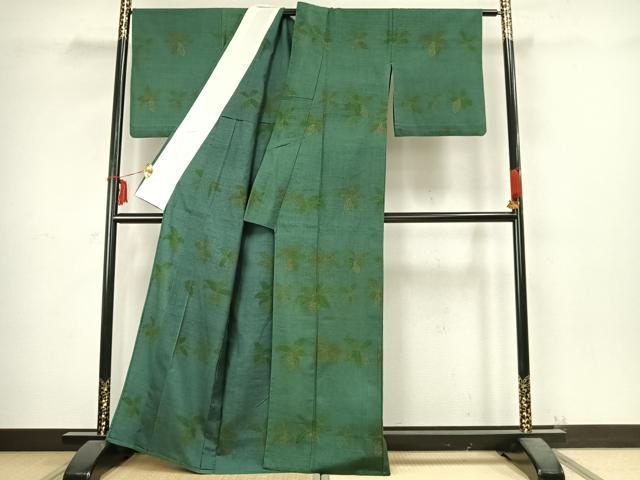 平和屋着物▽上質な紬 単衣 成り物 正絹 逸品 AABC4072fy