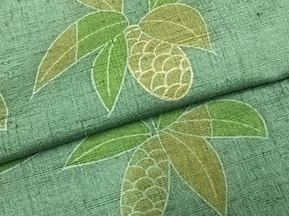 平和屋着物▽上質な紬 単衣 成り物 正絹 逸品 AABC4072fy