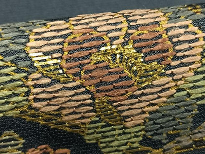平和屋着物▽訪問着 単衣 刺繍 丹後ちりめん 花菱文 金銀糸 金彩 反端付き 正絹 逸品 AABC4073fy