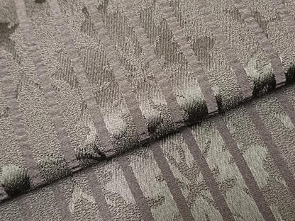 平和屋着物▽上質な小紋 単衣 縞 蔦の葉文 正絹 逸品 AABC4077fy