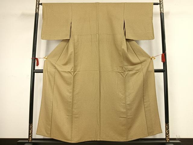 平和屋着物▽上質な小紋　単衣　花尽くし　正絹　逸品　AABC4078fy