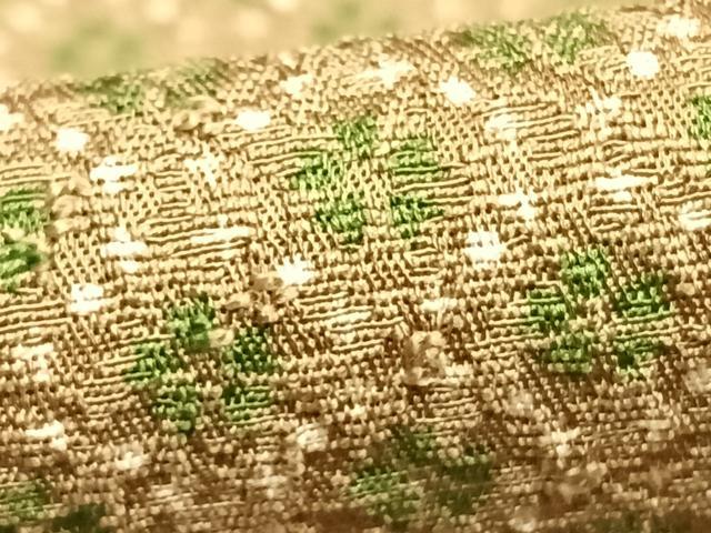 平和屋着物▽上質な小紋　単衣　花尽くし　正絹　逸品　AABC4078fy