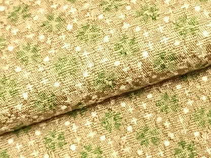 平和屋着物▽上質な小紋　単衣　花尽くし　正絹　逸品　AABC4078fy
