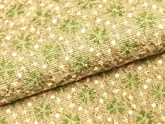 平和屋着物▽上質な小紋　単衣　花尽くし　正絹　逸品　AABC4078fy
