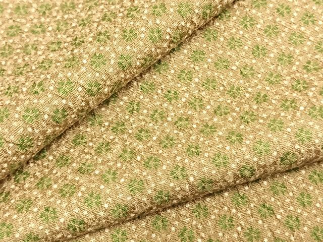 平和屋着物▽上質な小紋　単衣　花尽くし　正絹　逸品　AABC4078fy
