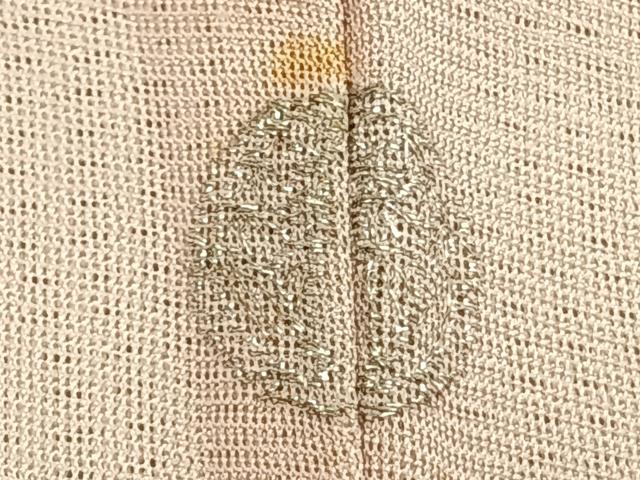 平和屋着物▽訪問着 無双 紗袷 紗×絽 草花文 銀彩 正絹 逸品 AABC4079fy