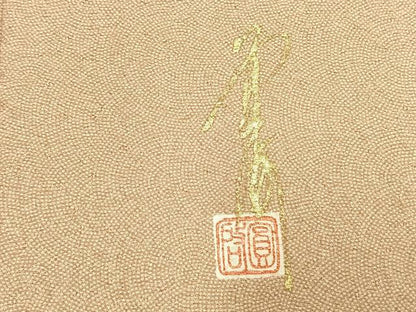 平和屋着物▽江戸小紋 単衣 作家物 鮫小紋柄 正絹 逸品 AABC4082fy