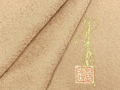 平和屋着物▽江戸小紋 単衣 作家物 鮫小紋柄 正絹 逸品 AABC4082fy