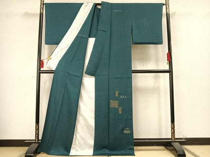 平和屋着物▽訪問着 単衣 壁画文様 金彩 正絹 逸品 AABC4084fy