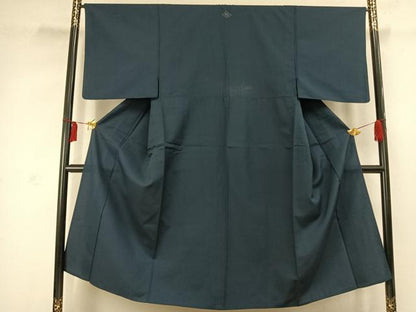 平和屋着物▽男性 紬 単衣 色無地 褐返色 正絹 逸品 AABC4091fy