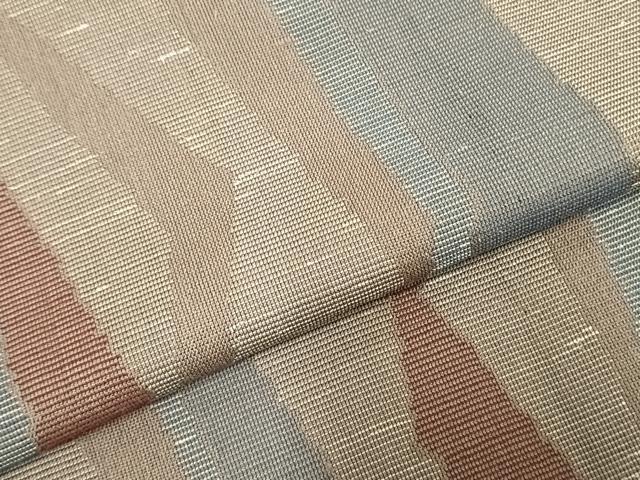 平和屋着物▽上質な小紋 単衣 変わり縞 正絹 逸品 AABC4093fy