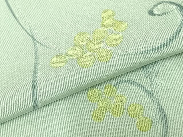 平和屋着物▽上質な小紋 単衣 地紋起こし 花唐草文 正絹 逸品 AABC4101fy