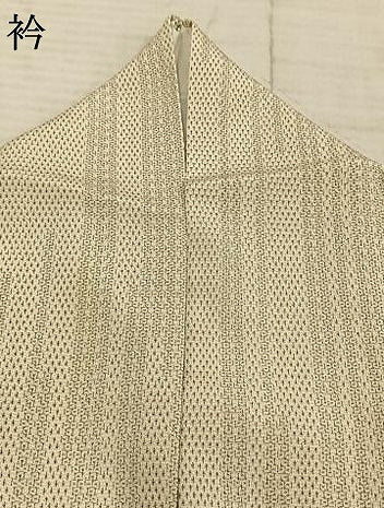 平和屋着物▽本塩沢 単衣 110亀甲 十字絣 ほていや扱い 正絹 逸品 AABC4102fy