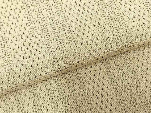 平和屋着物▽本塩沢 単衣 110亀甲 十字絣 ほていや扱い 正絹 逸品 AABC4102fy