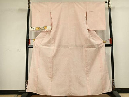 平和屋着物▽本塩沢 単衣 やまだ織 110亀甲 草花文 証紙付き 正絹 逸品 AABC4103fy