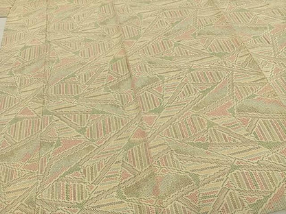平和屋着物▽お召 単衣 切嵌文 正絹 逸品 AABC4106fy