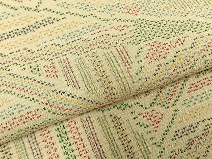 平和屋着物▽お召 単衣 切嵌文 正絹 逸品 AABC4106fy