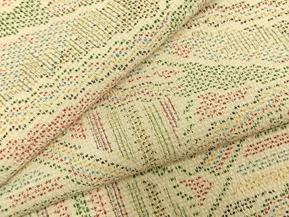 平和屋着物▽お召 単衣 切嵌文 正絹 逸品 AABC4106fy