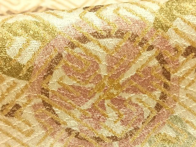 平和屋着物▽上質な小紋 単衣 花丸文 宝尽くし 金彩 高島屋扱い 正絹 逸品 AABC4109fy